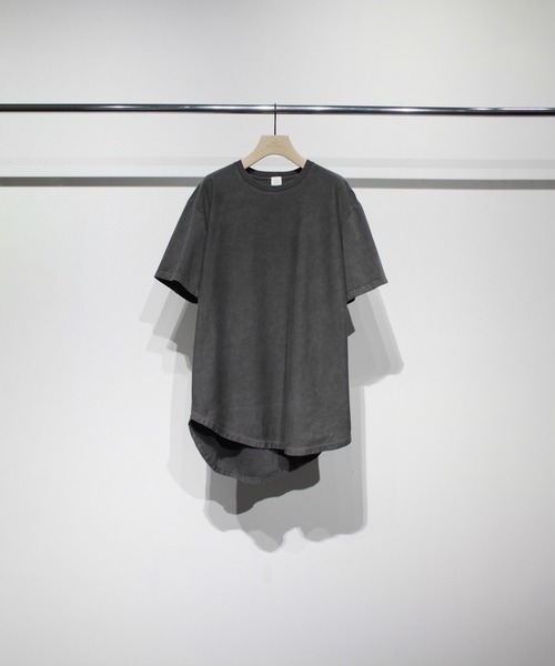 soe（ソーイ）の「Over Dye Hem Tall Tee（Tシャツ/カットソー・メンズ・ライトピンク/ブラック/イエロー・1/2）」の2枚目の写真