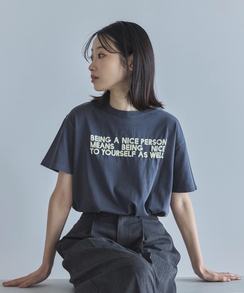 feepur(フェピュール)の「ピグメントロゴTee(Tシャツ/カットソー・レディース・チャコールグレー/ベージュ・MEDIUM)」の22枚目の写真