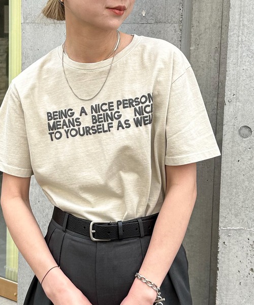 feepur(フェピュール)の「ピグメントロゴTee(Tシャツ/カットソー・レディース・チャコールグレー/ベージュ・MEDIUM)」の17枚目の写真