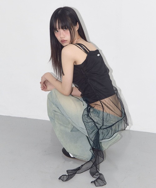 FANCY CLUB（ファンシークラブ）の「FANCY CLUB／レースシャーリングワンピース（ワンピース・レディース・ホワイト/ブラック・FREE）」の8枚目の写真