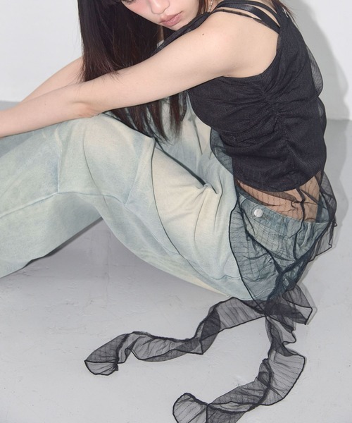 FANCY CLUB（ファンシークラブ）の「FANCY CLUB／レースシャーリングワンピース（ワンピース・レディース・ホワイト/ブラック・FREE）」の9枚目の写真