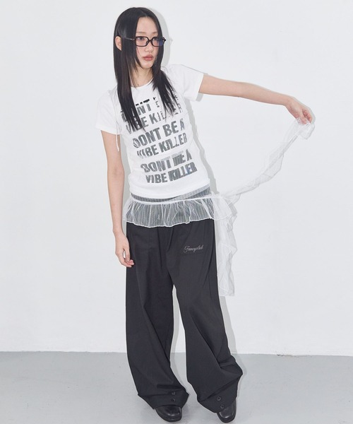 FANCY CLUB（ファンシークラブ）の「FANCY CLUB／レースシャーリングワンピース（ワンピース・レディース・ホワイト/ブラック・FREE）」の15枚目の写真