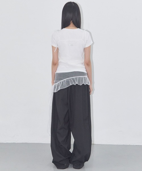 FANCY CLUB（ファンシークラブ）の「FANCY CLUB／レースシャーリングワンピース（ワンピース・レディース・ホワイト/ブラック・FREE）」の19枚目の写真