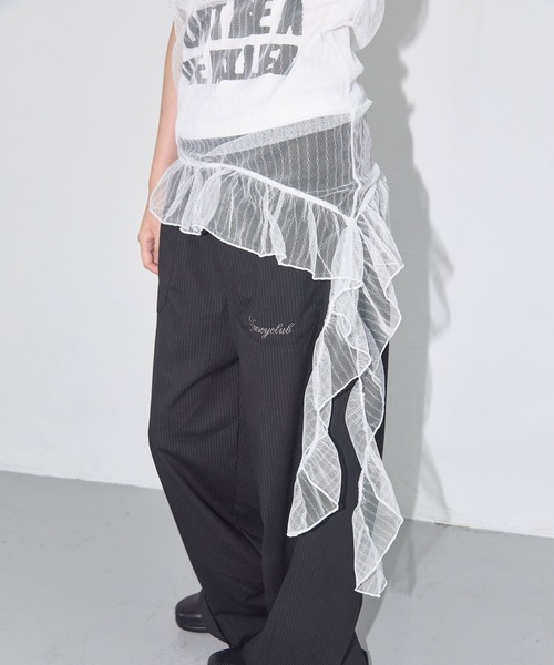 FANCY CLUB（ファンシークラブ）の「FANCY CLUB／レースシャーリングワンピース（ワンピース・レディース・ホワイト/ブラック・FREE）」の22枚目の写真