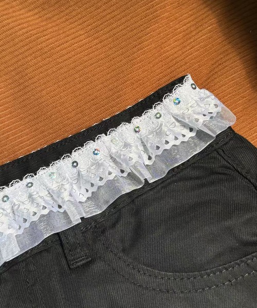 AsheKsha(アシクシャ)の「テンセル100 ウエストレース付きパンツ(スウェットパンツ・レディース・ブラック・S/M/L)」の2枚目の写真