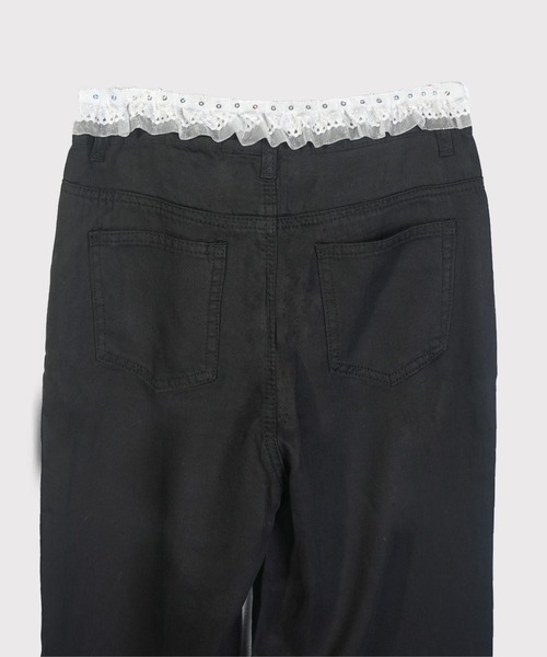 AsheKsha(アシクシャ)の「テンセル100 ウエストレース付きパンツ(スウェットパンツ・レディース・ブラック・S/M/L)」の4枚目の写真