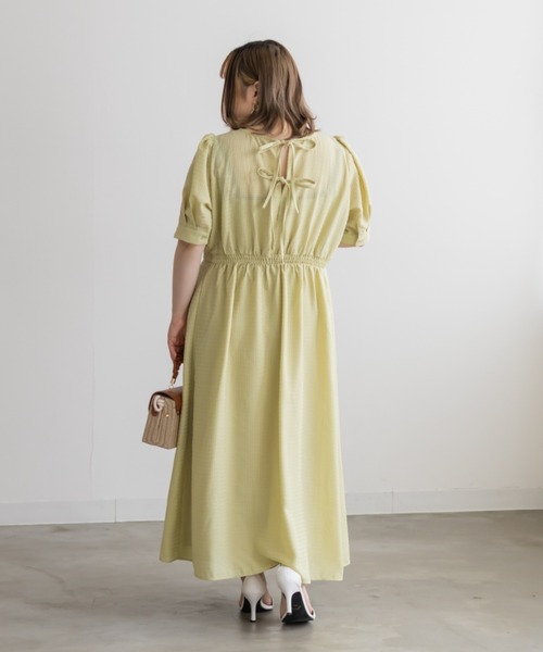 CLETTE(クレット)の「ペチコート付きシアーチェックワンピース(ワンピース・レディース・ブラック/グリーン/アイボリー・3L/LL/4L)」の22枚目の写真