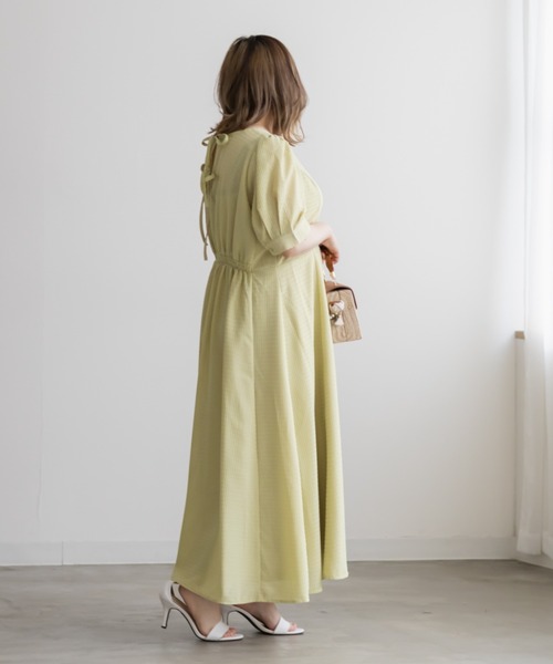 CLETTE(クレット)の「ペチコート付きシアーチェックワンピース(ワンピース・レディース・ブラック/グリーン/アイボリー・3L/LL/4L)」の21枚目の写真