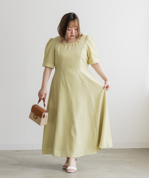 CLETTE(クレット)の「ペチコート付きシアーチェックワンピース(ワンピース・レディース・ブラック/グリーン/アイボリー・3L/LL/4L)」の20枚目の写真