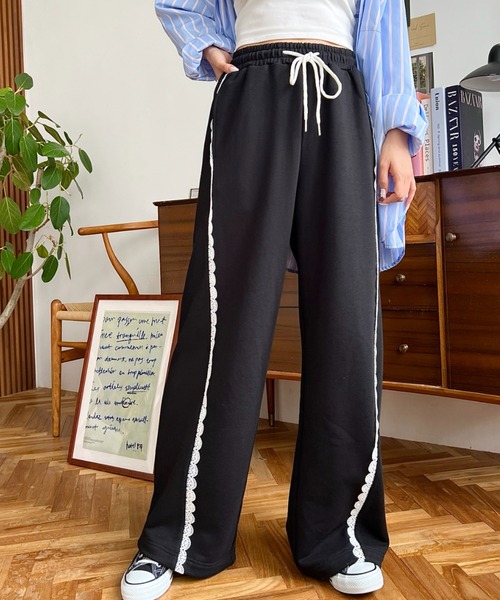 サイドレース切替スウェットパンツ（スウェットパンツ