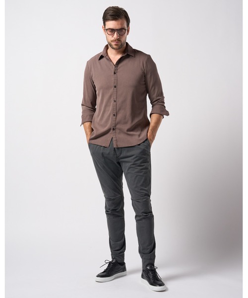 wjk（ダヴルジェイケイ）の「piece-dyed function regular shirt（シャツ/ブラウス・メンズ・ブラウン/グレー/ブルー・SMALL/MEDIUM/LARGE/X-LARGE）」の22枚目の写真