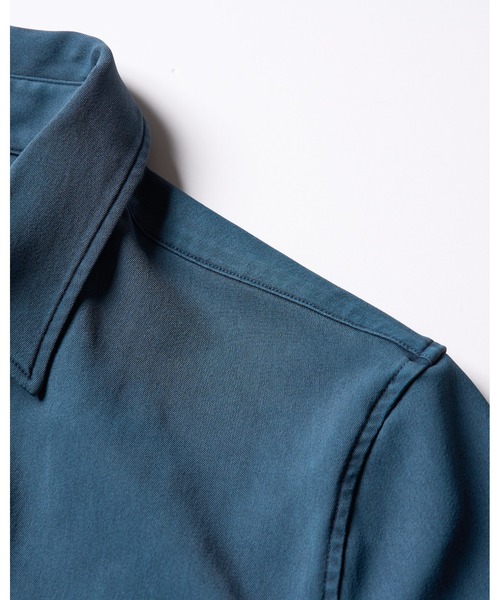 wjk（ダヴルジェイケイ）の「piece-dyed function regular shirt（シャツ/ブラウス・メンズ・ブラウン/グレー/ブルー・SMALL/MEDIUM/LARGE/X-LARGE）」の8枚目の写真