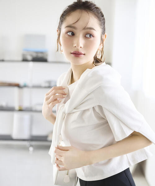PROPORTION BODY DRESSING(プロポーションボディドレッシング)の「ワンポイント刺繍Tシャツ / 1215160505(Tシャツ/カットソー・レディース・ホワイト/ダークグレー/ピンク・FREE)」の15枚目の写真