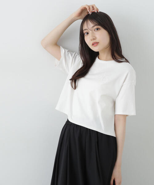 PROPORTION BODY DRESSING(プロポーションボディドレッシング)の「ワンポイント刺繍Tシャツ / 1215160505(Tシャツ/カットソー・レディース・ホワイト/ダークグレー/ピンク・FREE)」の17枚目の写真