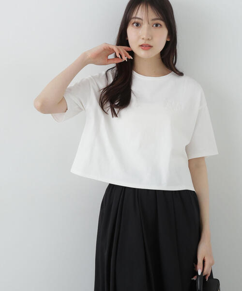 PROPORTION BODY DRESSING(プロポーションボディドレッシング)の「ワンポイント刺繍Tシャツ / 1215160505(Tシャツ/カットソー・レディース・ホワイト/ダークグレー/ピンク・FREE)」の18枚目の写真