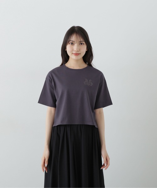 PROPORTION BODY DRESSING（プロポーションボディドレッシング）の「ワンポイント刺繍Ｔシャツ / 1215160505（Tシャツ/カットソー・レディース・ホワイト/ダークグレー/ピンク・FREE）」の6枚目の写真