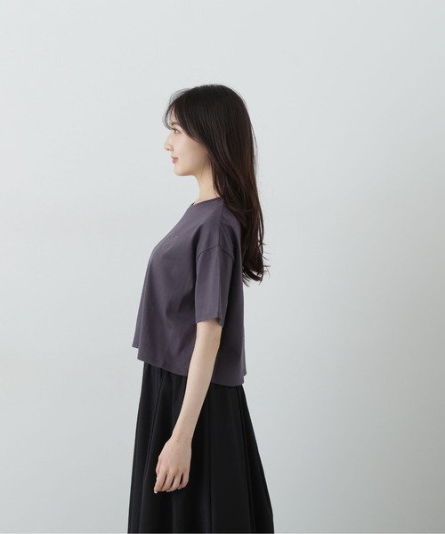 PROPORTION BODY DRESSING（プロポーションボディドレッシング）の「ワンポイント刺繍Ｔシャツ / 1215160505（Tシャツ/カットソー・レディース・ホワイト/ダークグレー/ピンク・FREE）」の7枚目の写真
