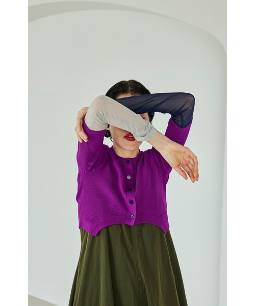 トップス ommo CIRCLE CUT SHERR SLEEVE KT CD CIRCLE CUT SHERR SLEEVE KT CD（カーディガン/ボレロ）｜OMMO