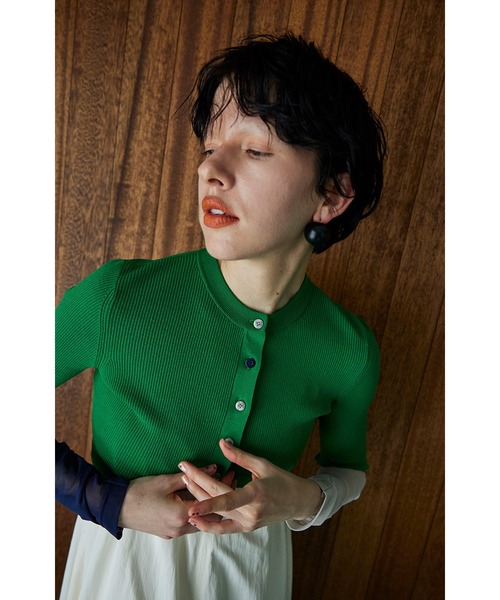 CIRCLE CUT SHERR SLEEVE KT CD（カーディガン/ボレロ）｜OMMO