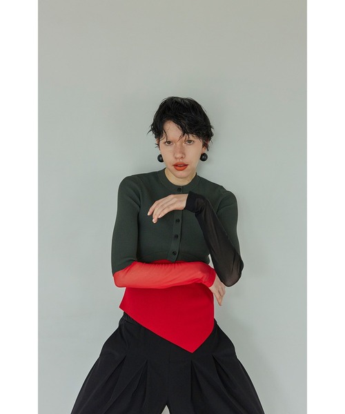 トップス ommo CIRCLE CUT SHERR SLEEVE KT CD OMMO ONLINE STORE / CIRCLE CUT SHERR SLEEVE KT CD