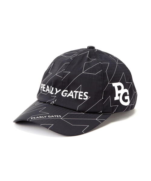 PEARLY GATES（パーリーゲイツ）の「【PEARLY GATES】レインキャップ ＜ロゴ/千鳥柄＞ (UNISEX)（キャップ・メンズ・ダークブルー/ダークインディゴブルー・FREE）」の2枚目の写真