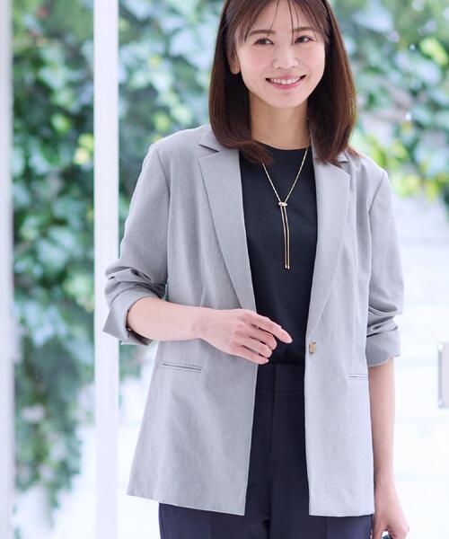 Reflect(リフレクト)の「【夏SALE/UVカット/接触冷感/マシンウォッシュ可能】ベーシックジャージTシャツ(Tシャツ/カットソー・レディース・オフホワイト/チャコールグレー/ブラック・05/07/09/11/13/15 /17)」の20枚目の写真