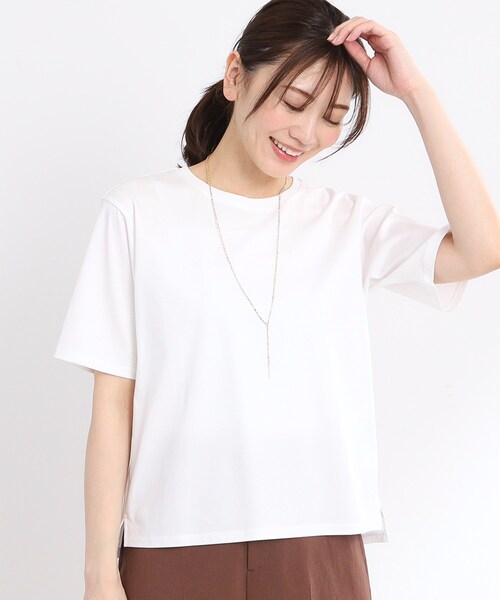 tシャツ 「夏SALE／UVカット／接触冷感／マシンウォッシュ可能」ベーシックジャージTシャツ レディース セール】【夏SALE／UVカット／接触冷感／マシンウォッシュ可能