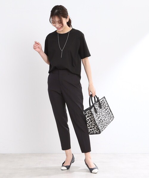 Reflect(リフレクト)の「【夏SALE/UVカット/接触冷感/マシンウォッシュ可能】ベーシックジャージTシャツ(Tシャツ/カットソー・レディース・オフホワイト/チャコールグレー/ブラック・05/07/09/11/13/15 /17)」の5枚目の写真