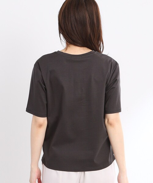 Reflect(リフレクト)の「【夏SALE/UVカット/接触冷感/マシンウォッシュ可能】ベーシックジャージTシャツ(Tシャツ/カットソー・レディース・オフホワイト/チャコールグレー/ブラック・05/07/09/11/13/15 /17)」の11枚目の写真