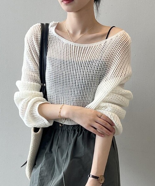 メッシュニット セーター 韓国 ストリート 厚手 全3色 m6236 1_001.jpg