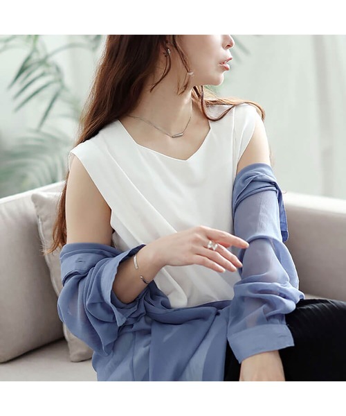 新品未使用タグ付き　トゥモローランドノースリーブチュニック ネイビー REAL STYLE（ファッション） チュニック レディース 夏 薄手