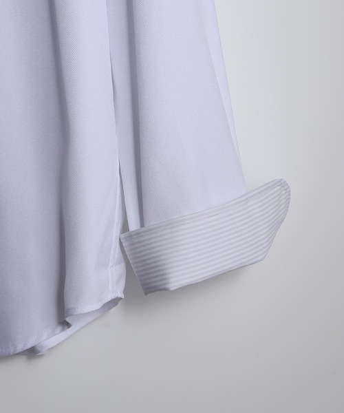 MEN'S BIGI(メンズビギ)の「【ACTIVE TAILOR/アクティブテイラー】クールマックスロイヤルオックスドレスシャツ<吸水速乾/イージーケア>(シャツ/ブラウス・メンズ・ホワイト/サックスブルー・03/02/01/04)」の12枚目の写真