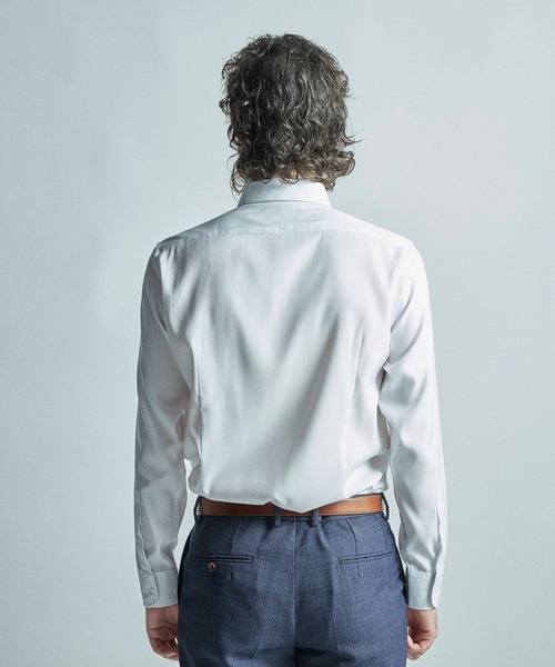 MEN'S BIGI(メンズビギ)の「【ACTIVE TAILOR/アクティブテイラー】クールマックスロイヤルオックスドレスシャツ<吸水速乾/イージーケア>(シャツ/ブラウス・メンズ・ホワイト/サックスブルー・03/02/01/04)」の15枚目の写真