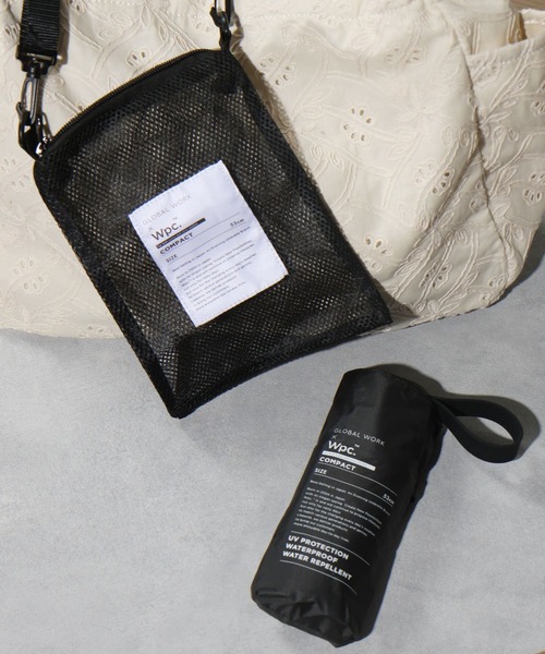 GLOBAL WORK(グローバルワーク)の「サコッシュ付きUV日傘/414123(折りたたみ傘・メンズ・グレー/ホワイト×グレー/シルバー/アイボリー/ブラック・FREE)」の3枚目の写真