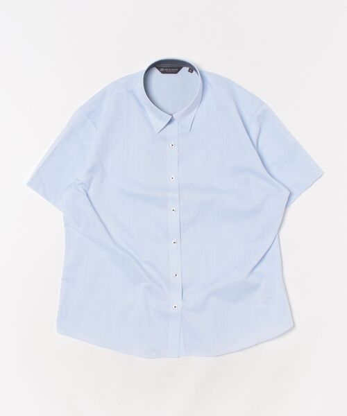 TOKYO SHIRTS（トウキョウシャツ）の「形態安定ノーアイロン レギュラー 半袖ビジネスワイシャツ（ビジネスシャツ・レディース・サックスブルー・S/M/L/LL/XL）」の6枚目の写真