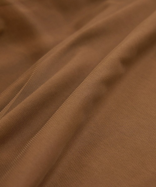 ADAM ET ROPE'（アダムエロペ）の「【サステナブル】・【定番人気】ギャザーチュールトップス（Tシャツ/カットソー・レディース・ホワイト/ブラック/ブラウン・FREE）」の10枚目の写真