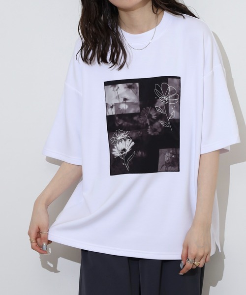 FUNALIVE(ファンアライブ)の「スムースダンボール オーバーサイズ プリントカットソー 接触冷感 UVカット 半袖(Tシャツ/カットソー・メンズ・ライトグレー系3/ブラック系その他3/ホワイト系その他3/ブラック/ライトグレー系1/ライトグレー系2/ホワイト/ホワイト系その他2/ブラック系その他2・LL/L/M)」の3枚目の写真