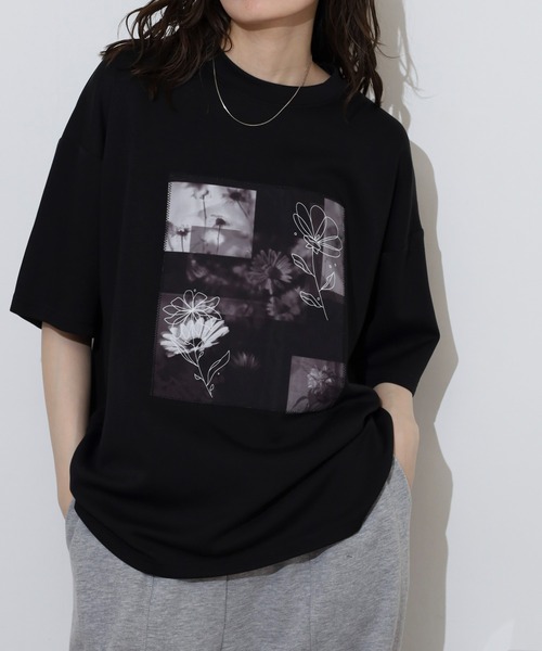 FUNALIVE(ファンアライブ)の「スムースダンボール オーバーサイズ プリントカットソー 接触冷感 UVカット 半袖(Tシャツ/カットソー・メンズ・ライトグレー系3/ブラック系その他3/ホワイト系その他3/ブラック/ライトグレー系1/ライトグレー系2/ホワイト/ホワイト系その他2/ブラック系その他2・LL/L/M)」の1枚目の写真