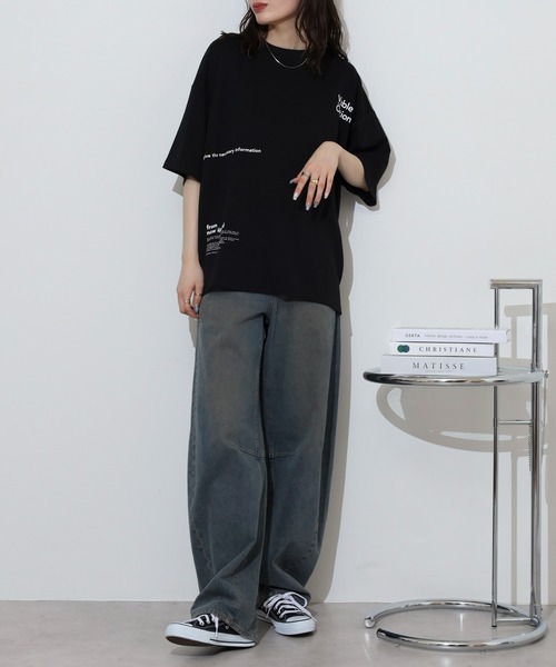 FUNALIVE(ファンアライブ)の「スムースダンボール オーバーサイズ プリントカットソー 接触冷感 UVカット 半袖(Tシャツ/カットソー・メンズ・ライトグレー系3/ブラック系その他3/ホワイト系その他3/ブラック/ライトグレー系1/ライトグレー系2/ホワイト/ホワイト系その他2/ブラック系その他2・LL/L/M)」の17枚目の写真