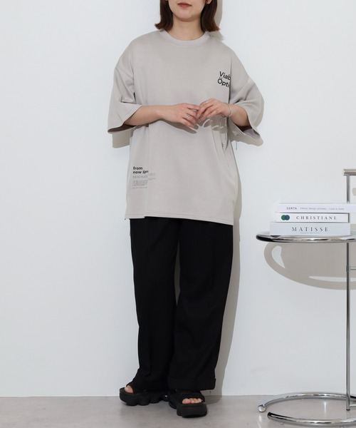 FUNALIVE(ファンアライブ)の「スムースダンボール オーバーサイズ プリントカットソー 接触冷感 UVカット 半袖(Tシャツ/カットソー・メンズ・ライトグレー系3/ブラック系その他3/ホワイト系その他3/ブラック/ライトグレー系1/ライトグレー系2/ホワイト/ホワイト系その他2/ブラック系その他2・LL/L/M)」の11枚目の写真