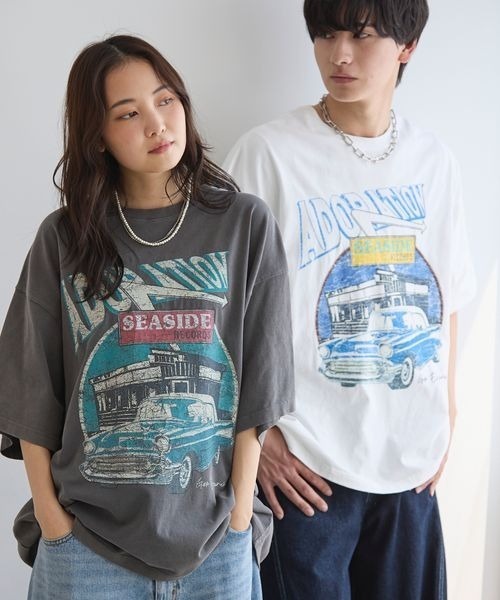 セール】《UNISEX》レトロアメリカンルーズTシャツ【WEB限定