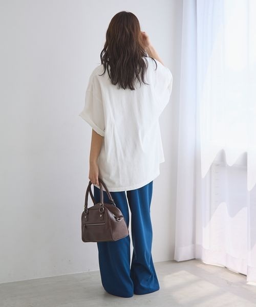 PBLIM（ページボーイリム）の「《UNISEX》レトロアメリカンルーズTシャツ【WEB限定アイテム】（Tシャツ/カットソー・レディース・オフホワイト/エンジ/チャコールグレー・MEDIUM/LARGE）」の15枚目の写真