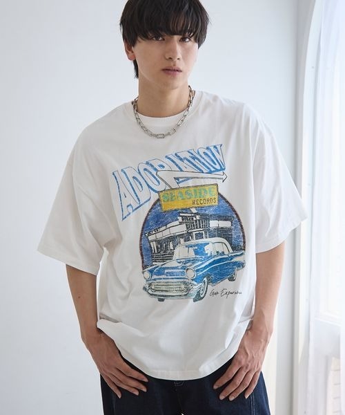 PBLIM（ページボーイリム）の「《UNISEX》レトロアメリカンルーズTシャツ【WEB限定アイテム】（Tシャツ/カットソー・レディース・オフホワイト/エンジ/チャコールグレー・MEDIUM/LARGE）」の16枚目の写真