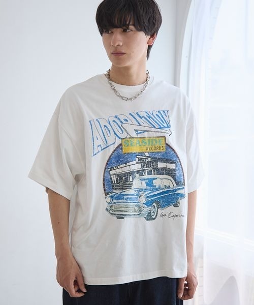 PBLIM（ページボーイリム）の「《UNISEX》レトロアメリカンルーズTシャツ【WEB限定アイテム】（Tシャツ/カットソー・レディース・オフホワイト/エンジ/チャコールグレー・MEDIUM/LARGE）」の17枚目の写真