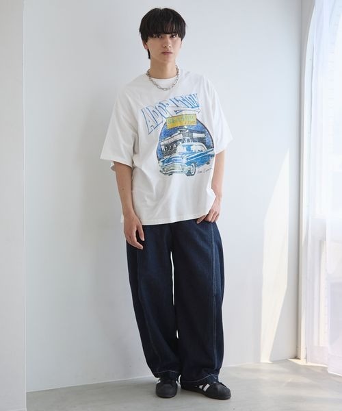 PBLIM（ページボーイリム）の「《UNISEX》レトロアメリカンルーズTシャツ【WEB限定アイテム】（Tシャツ/カットソー・レディース・オフホワイト/エンジ/チャコールグレー・MEDIUM/LARGE）」の18枚目の写真