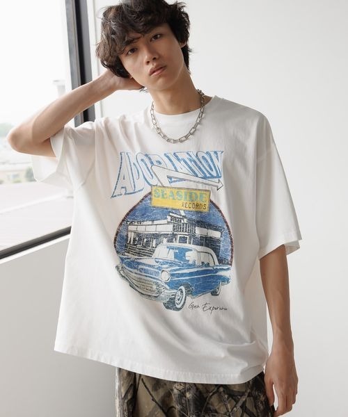 PBLIM（ページボーイリム）の「《UNISEX》レトロアメリカンルーズTシャツ【WEB限定アイテム】（Tシャツ/カットソー・レディース・オフホワイト/エンジ/チャコールグレー・MEDIUM/LARGE）」の20枚目の写真