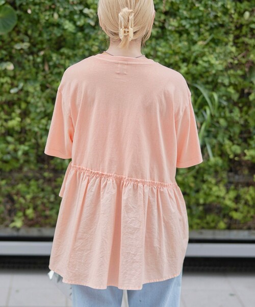 coen(コーエン)の「ピグメントフリルドッキングT(Tシャツ/カットソー・レディース・オレンジ/ダークグレー/ナチュラル/オフホワイト・M/L)」の16枚目の写真