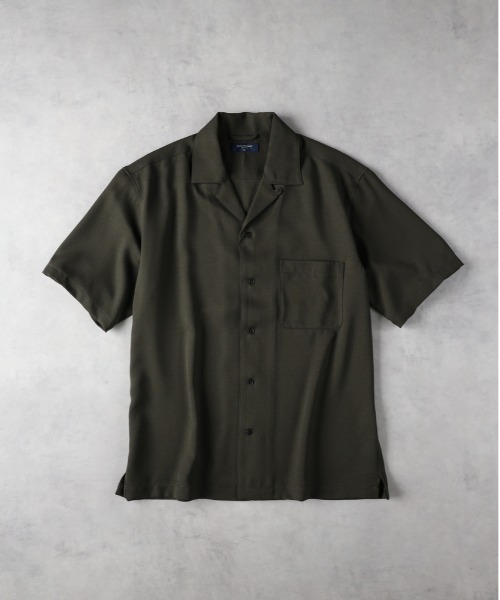 BACK NUMBER(バックナンバー)の「【BACK NUMBER】アムンゼン無地半袖シャツ(シャツ/ブラウス・メンズ・ベージュ/ブラック/サックスブルー/オリーブ・L/XL/M)」の12枚目の写真