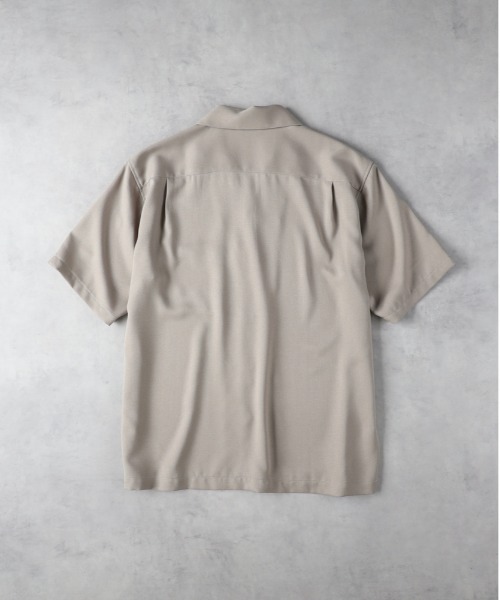 BACK NUMBER(バックナンバー)の「【BACK NUMBER】アムンゼン無地半袖シャツ(シャツ/ブラウス・メンズ・ベージュ/ブラック/サックスブルー/オリーブ・L/XL/M)」の9枚目の写真
