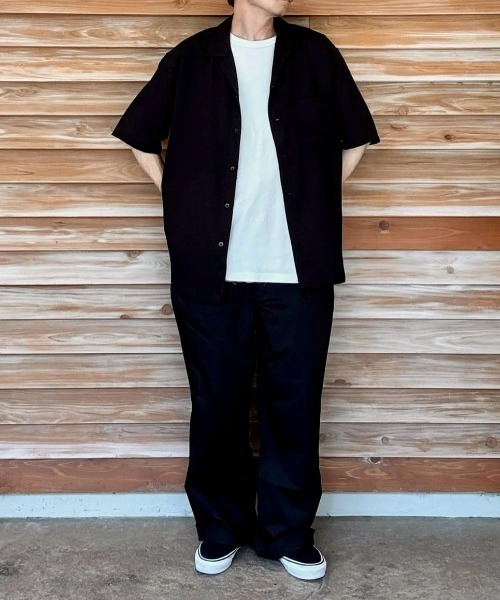 BACK NUMBER(バックナンバー)の「【BACK NUMBER】アムンゼン無地半袖シャツ(シャツ/ブラウス・メンズ・ベージュ/ブラック/サックスブルー/オリーブ・L/XL/M)」の21枚目の写真